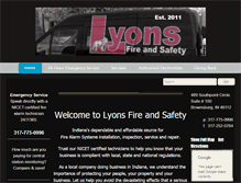 Tablet Screenshot of lyonsfireandsafety.com